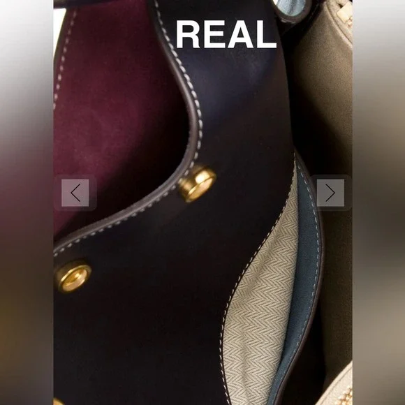 Don't buy a FAKE Tory Burch Lee Radziwill Suede/Leather double bag! - Picture 10 of 16